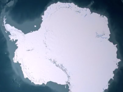 View of Antarctica from space