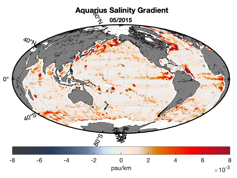 Global map of salinity gradient