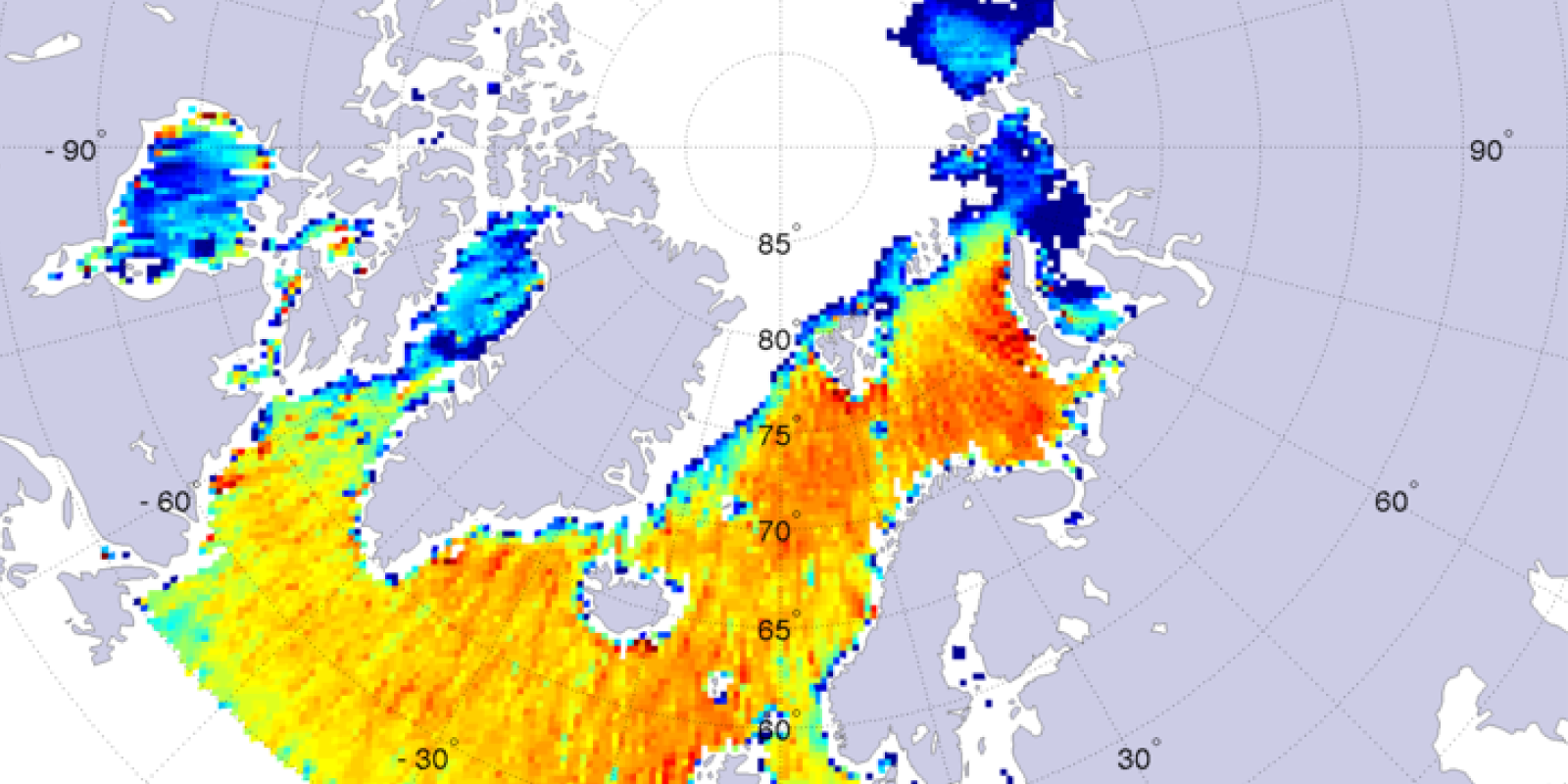 Sea surface salinity at high latitude