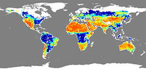 Soil moisture, April 2014