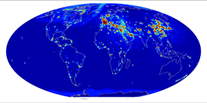 Global radiometer percent RFI, June 2013
