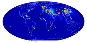 Global radiometer percent RFI, March 2014