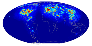 Global scatterometer percent RFI, March 2014