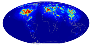 Global scatterometer percent RFI, May 2015