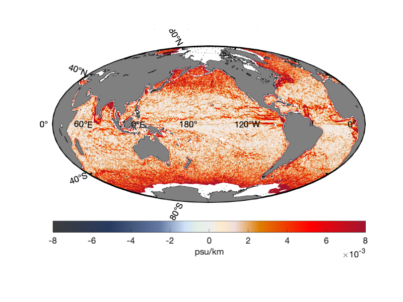 Global map of the salinity gradient