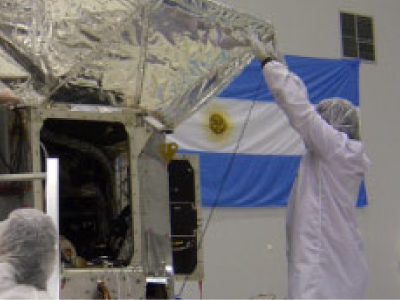 Checking the fit of the Aquarius instrument sunshade