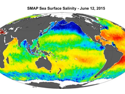 SMAP sea surface salinity data