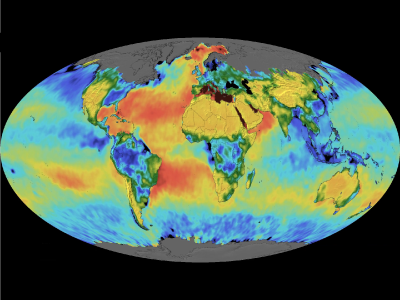 Global view of sea surface salinity and soil moisture