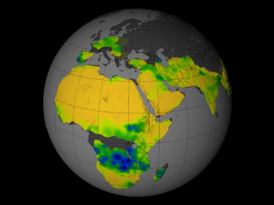 Global map of soil moisture