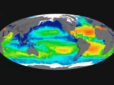 Global view of sea surface salinity